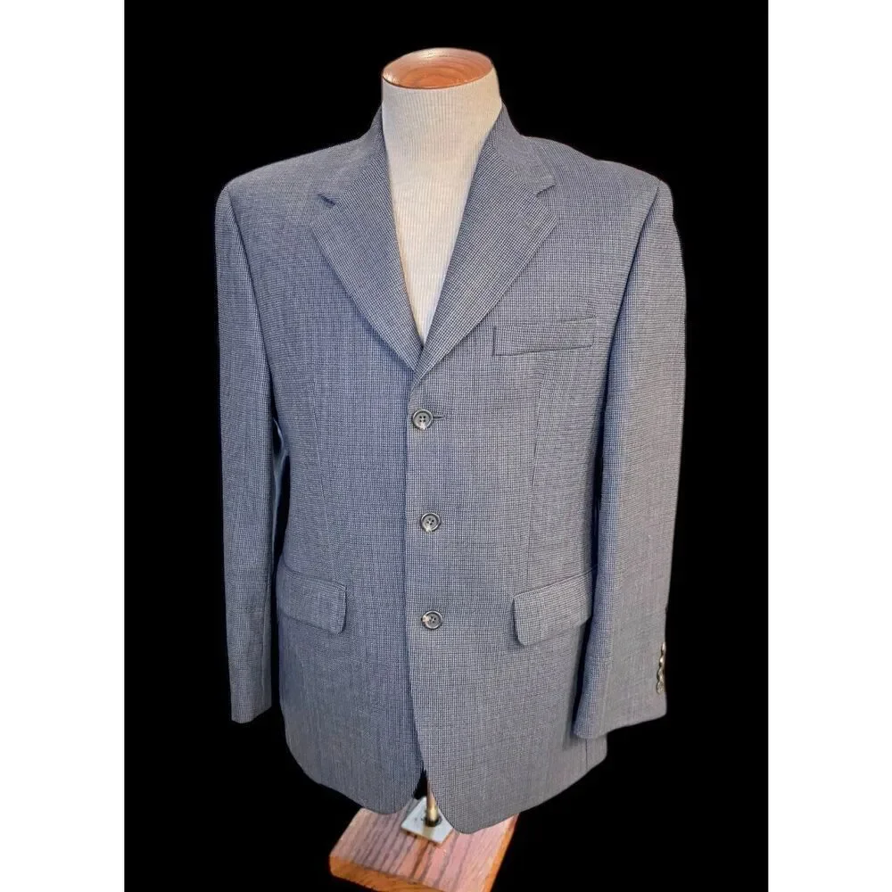 Lauren Ralph Lauren Men’s 40S Blue/Grey Wool 3 Button Blazer
